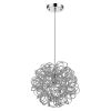 Mingle 1-Light Polished Chrome Pendant With Faceted Chrome Aluminum Wire Shade