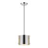 Zoom 1-Light Polished Stainless Steel Pendant With Seeded Acrylic Accents