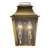 Coventry 2-Light Aged Brass Pocket Wall Light
