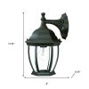 Matte Black Wide Hanging Lantern Wall Light