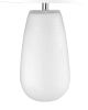 28" White Ceramic Column Table Lamp With White Drum Shade