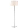59" Chrome Traditional Shaped Floor Lamp With White Empire Shade