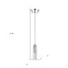 Solo 1-Light Polished Chrome Pendant With Multi-Faceted Round Crystal Shade